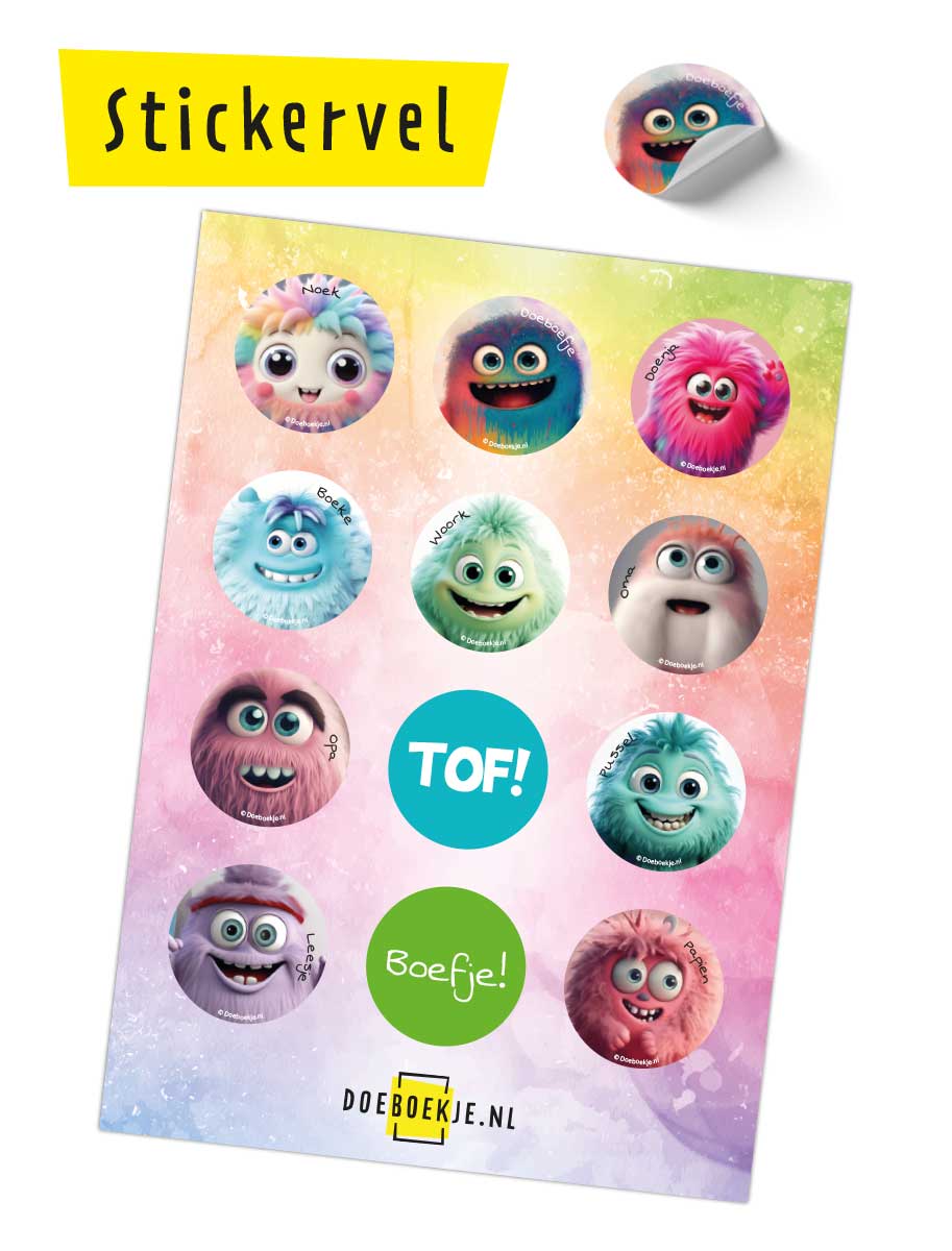 Stickervel Doeboefje | 12 stickers