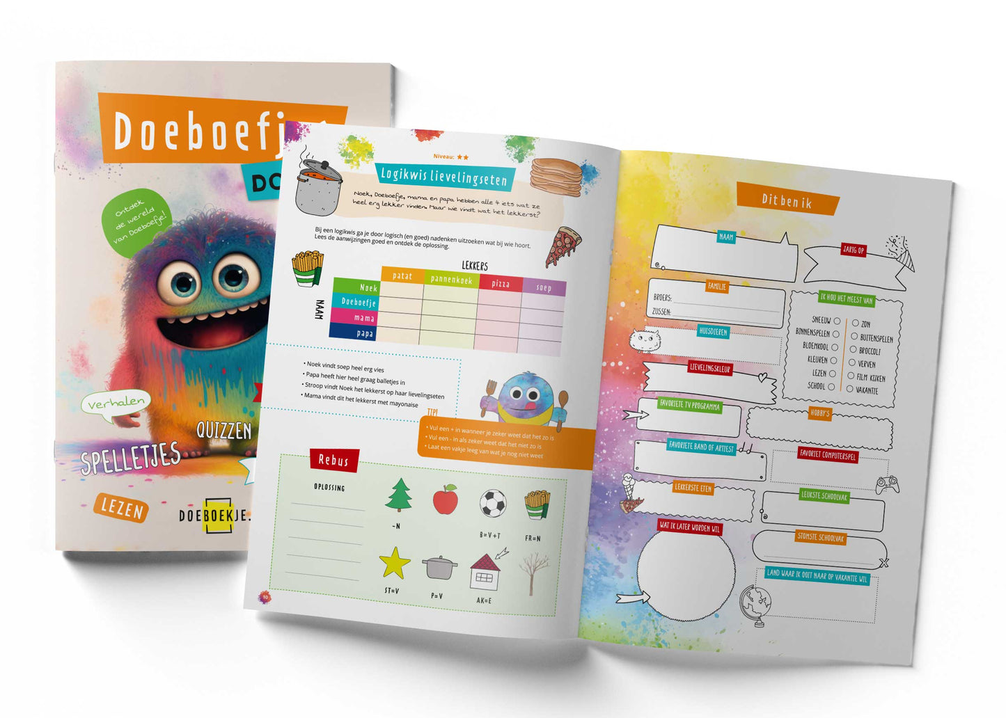 Doeboefjes Doeboek (A4) - voor kids 7-12 jaar, met gratis boekenlegger