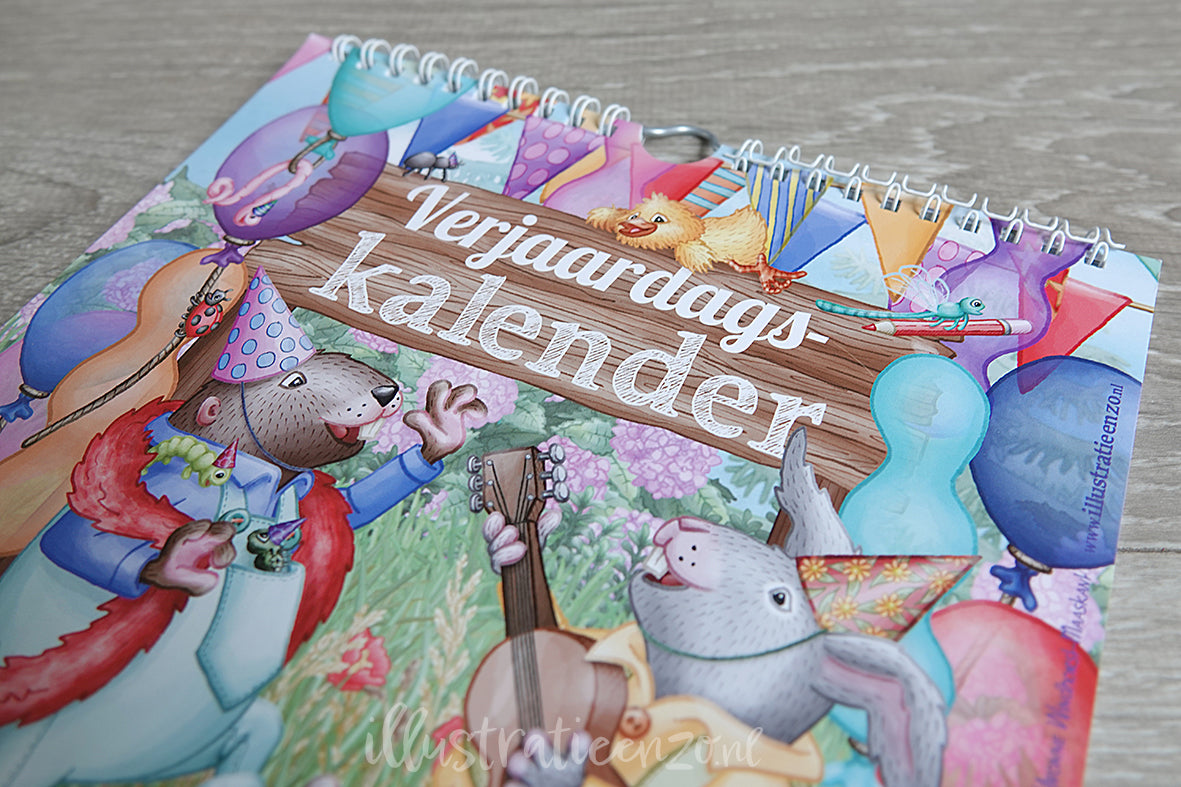 Verjaardagskalender | Illustratie en Zo