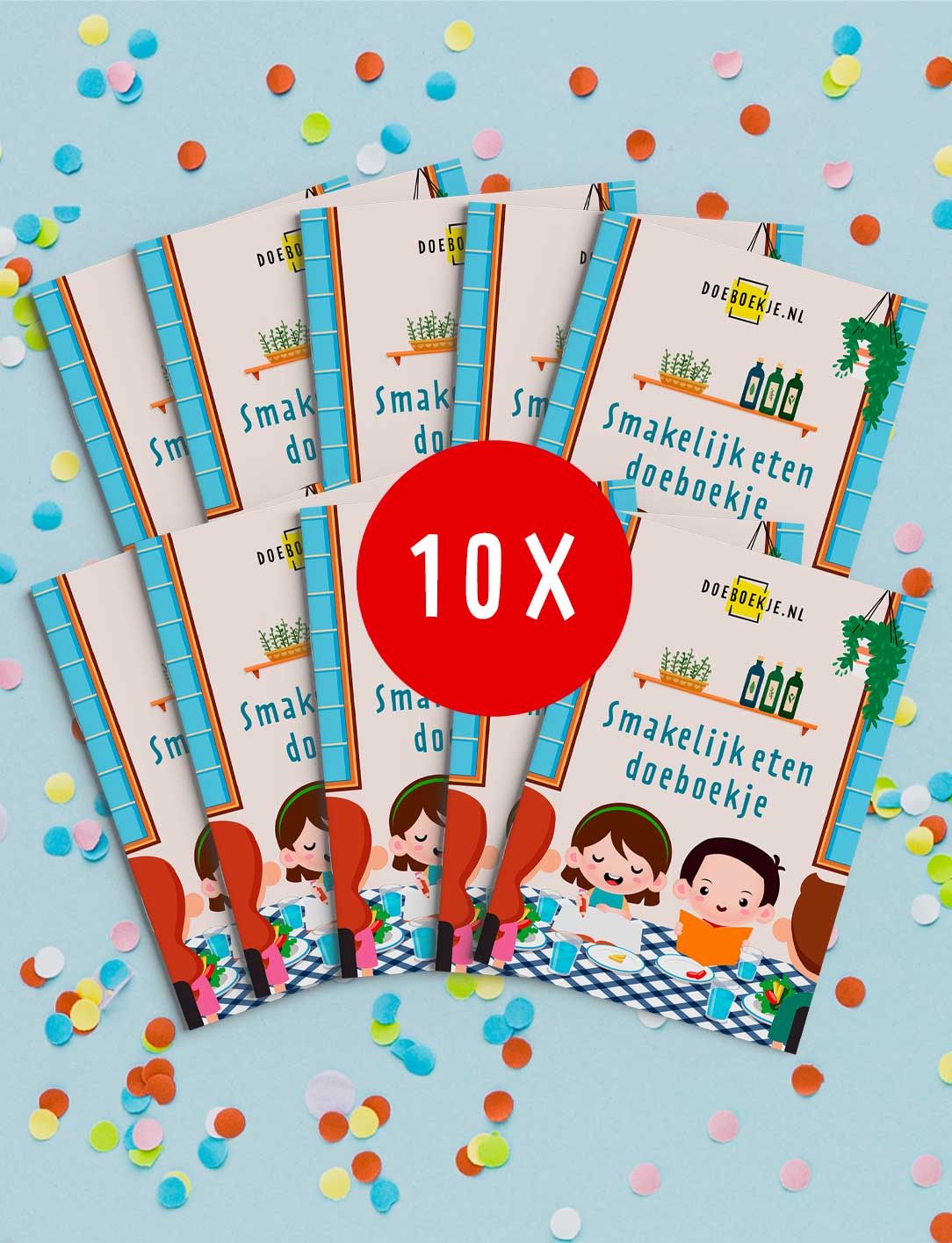 Set van 10 Smakelijk eten Doeboekjes | voor kinderen vanaf groep 4