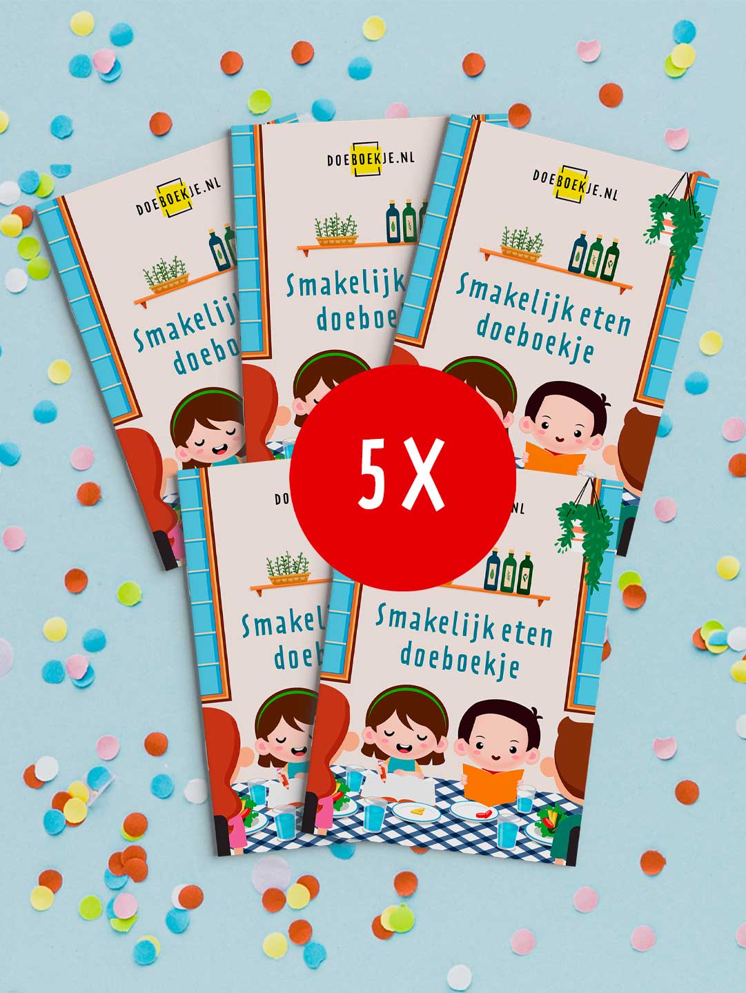 Set van 5 Smakelijk eten Doeboekjes | voor kinderen vanaf groep 4