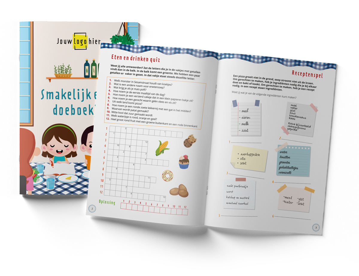 Set van 5 Smakelijk eten Doeboekjes | voor kinderen vanaf groep 4