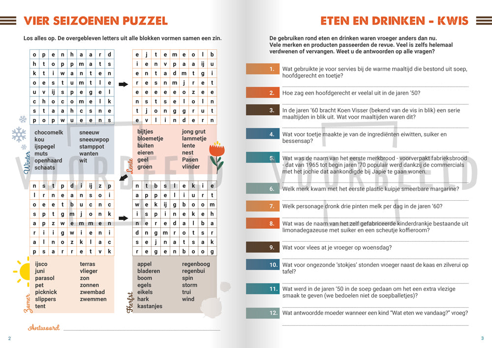 Terug in de Tijd tot Nu Doeboek Deel 2 | voor oudere senioren