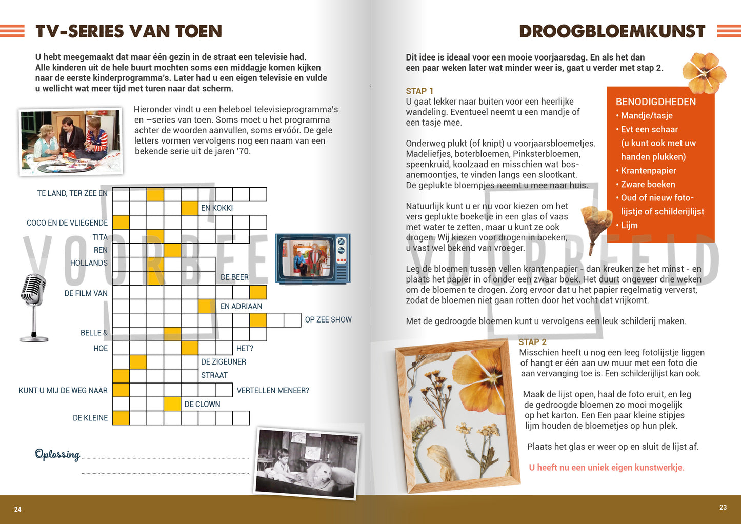 Terug in de Tijd tot Nu Doeboek | voor oudere senioren