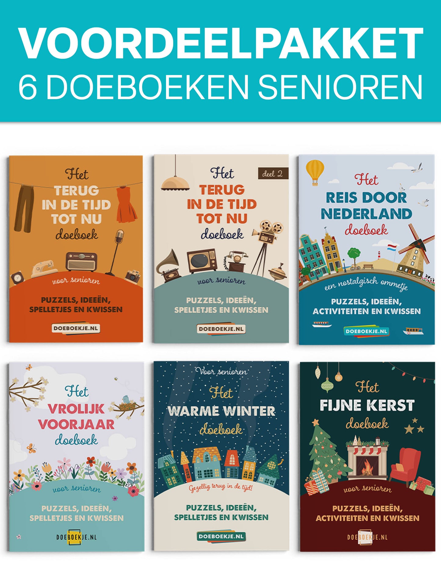 Voordeelpakket 6 doeboeken | voor ouderen