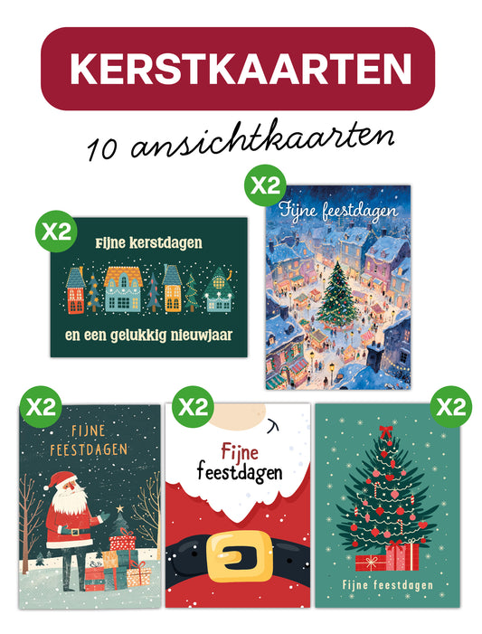 Kerstkaarten | 10 ansichtkaarten