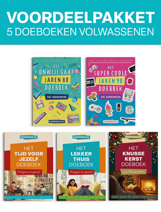 Voordeelpakket 5 doeboeken | voor volwassenen