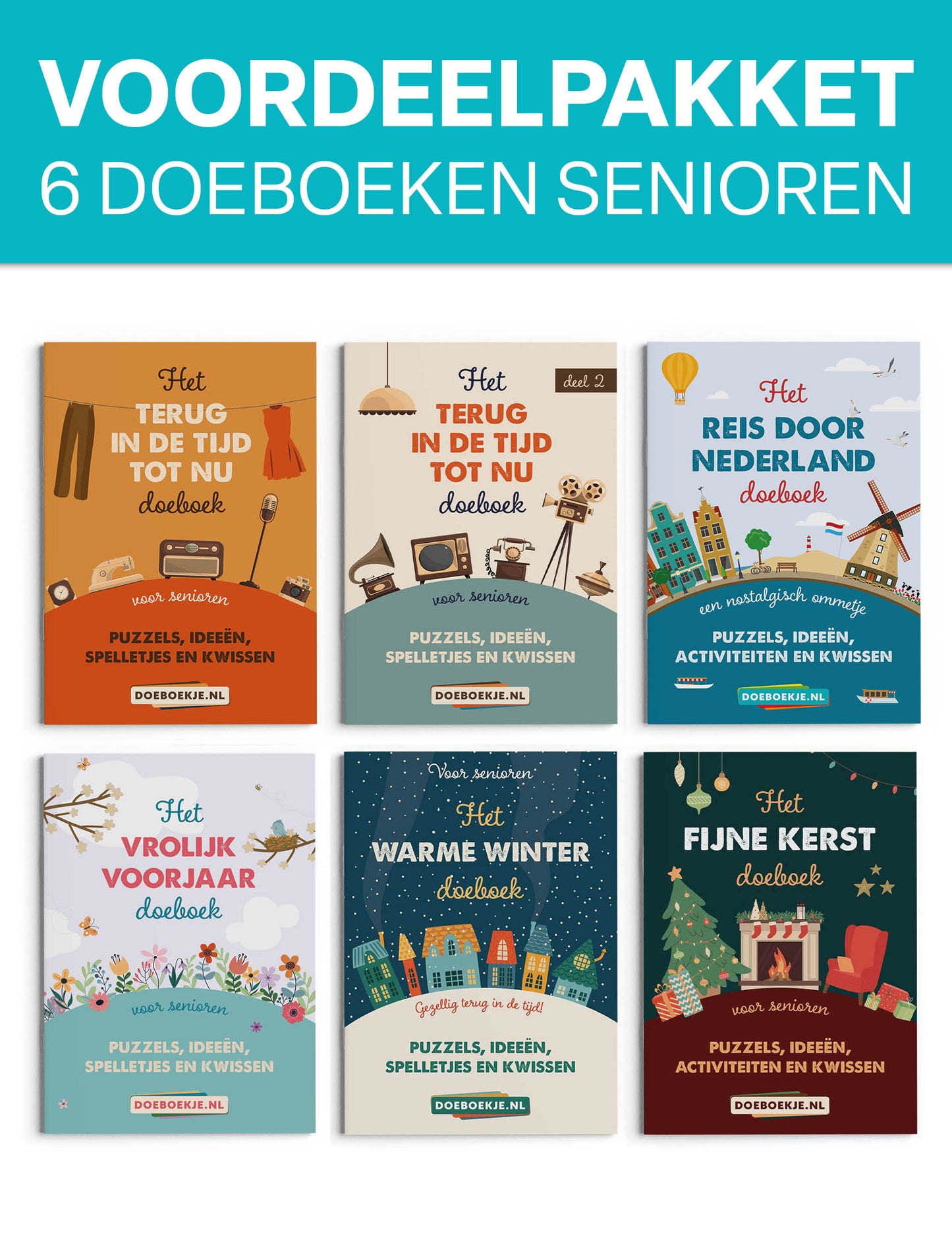 Voordeelpakket 6 doeboeken | voor ouderen
