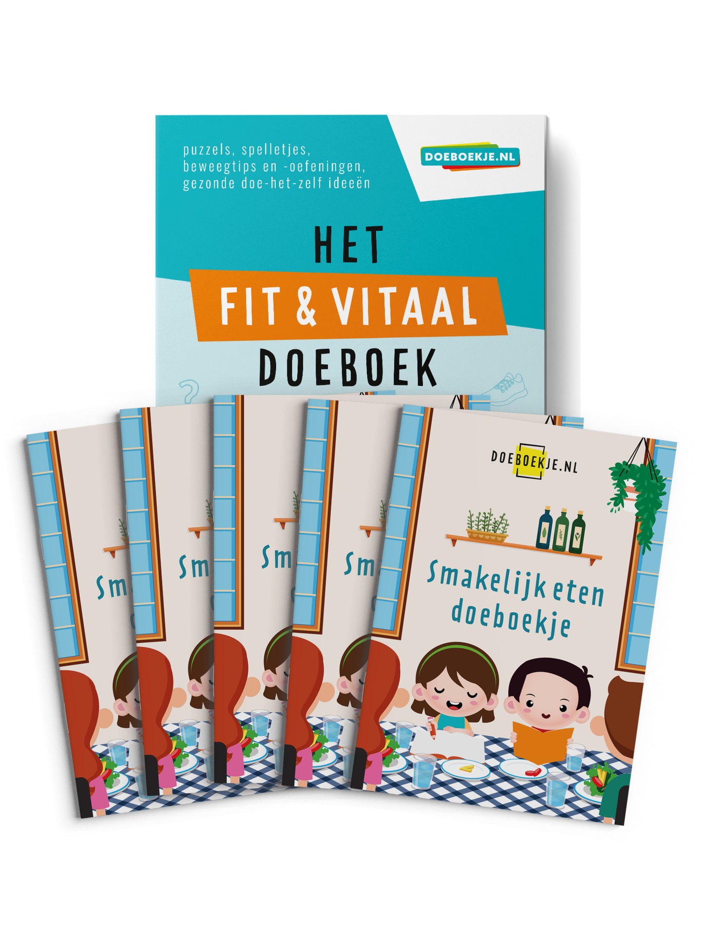 Gezinsdeal: Fit & Vitaal Doeboek + Set van 5 Smakelijk eten Doeboekjes | voor het gezin