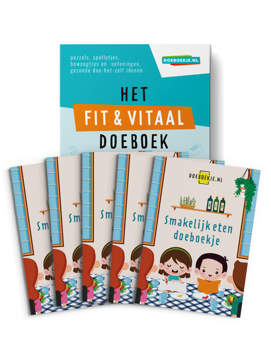 Gezinsdeal: Fit & Vitaal Doeboek + Set van 5 Smakelijk eten Doeboekjes | voor het gezin
