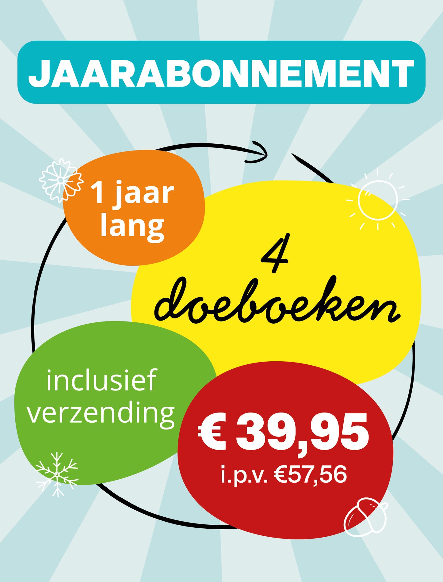 NIEUW Jaarabonnement | elk kwartaal een Doeboek op je mat