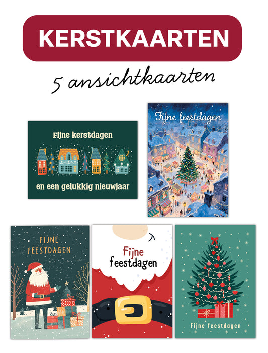 Kerstkaarten | 5 ansichtkaarten
