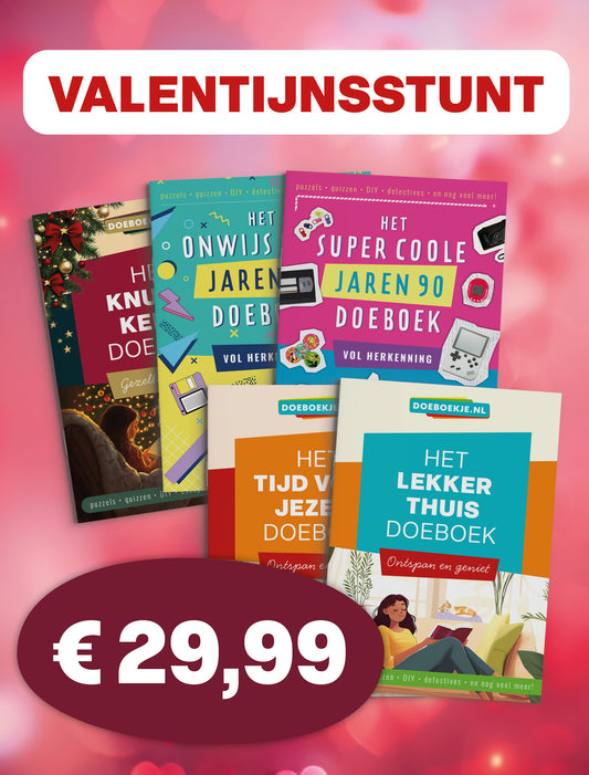 VALENTIJNSSTUNT | 5 Doeboeken voor volwassenen | voor slechts €29,99