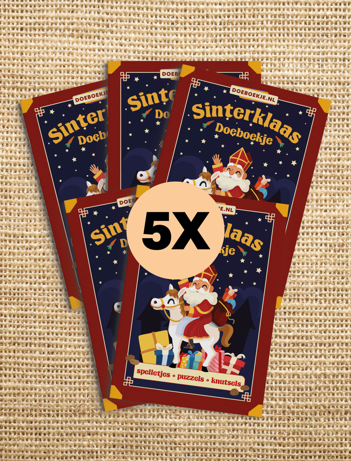 Set van 5 Sinterklaas Doeboekjes | voor kinderen