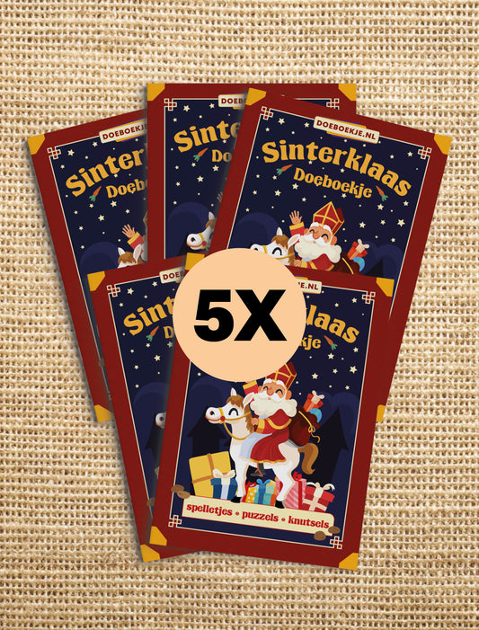 Set van 5 Sinterklaas Doeboekjes | voor kinderen